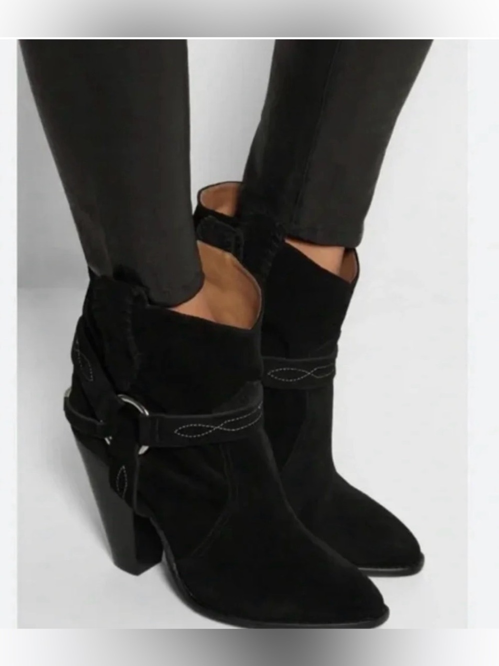 Isabel Marant Etoile Rawson Black Suede Booties 40